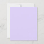 ラベンダーバイオレットボウ誕生日の招待状 (裏面)