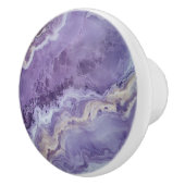 ラベンダーバイオレットマーブルパターン セラミックノブ (右)