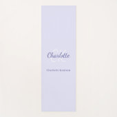 ラベンダーバイオレットモノグラムイニシャル名 ヨガマット (正面)