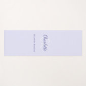 ラベンダーバイオレットモノグラムイニシャル名 ヨガマット (正面(横))