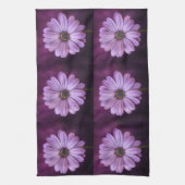 ラベンダーバイオレット花 キッチンタオル (縦)
