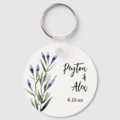 ラベンダーバイブル聖句クリスチャン結婚のゲストの好意 キーホルダー (裏面)