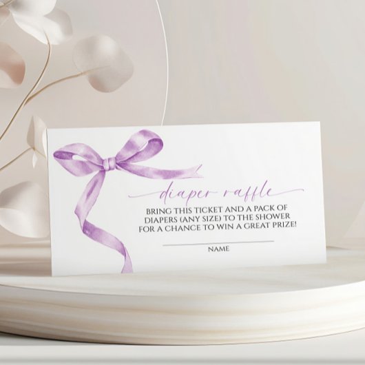 ラベンダーバウおむつラッフル エンクロージャーカード