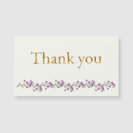 ラベンダーバウとエレガント金ゴールドスクリプト