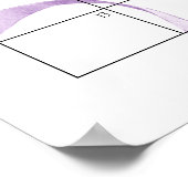 ラベンダーバウ赤ちゃんシャワー推定期日カレンダー ポスター (角)