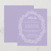 ラベンダーバジェットフローラ結婚ガーランド詳細 (正面/裏面)