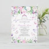 ラベンダーバタフライをテーマにしたキンセアニェラ 招待状 (スタンド正面)