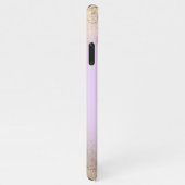 ラベンダーバタフライデザインiPhoneケース iPhoneケース (右側)