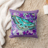 ラベンダーバタフライピロー クッション (ブランケット)