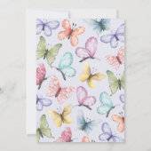 ラベンダーバタフライベビーシャワー 招待状 (裏面)