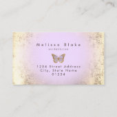 ラベンダーバタフライロゴ名刺 名刺 (裏面)