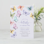 ラベンダーバタフライ誕生日 招待状 (スタンド正面)