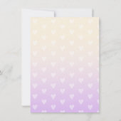 ラベンダーバニラスターハートベビーシャワーカード 招待状 (裏面)