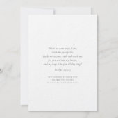 ラベンダーバブルフラワー開花ミニマリストバプテスマ 招待状 (裏面)