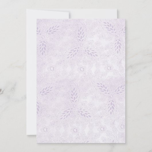 ラベンダーバプティスマ/《キリスト教》洗礼式や命名式招待状 招待状 (裏面)