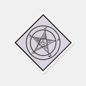 ラベンダーバプホメットペンタグラムサタンのカクテル スタンダードカクテルナプキン (角)