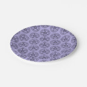 ラベンダーバプホメットペンタグラムサタン ペーパープレート (アングル)