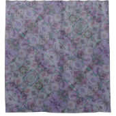 ラベンダーバラウォーターカラーアート シャワーカーテン (正面)