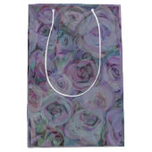 ラベンダーバラウォーターカラーアート ミディアムペーパーバッグ (正面)