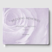 ラベンダーバラエレガントなウェディングゲストメモリ ゲストブック (正面)