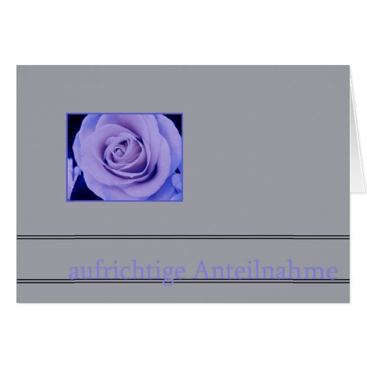 ラベンダーバラオングレー悔やみや弔慰カードドイツ (正面横)
