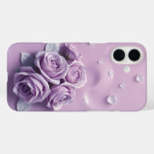 ラベンダーバラオン薄紫ミストiPhoneケース Case-Mate iPhoneケース (裏面 (横))