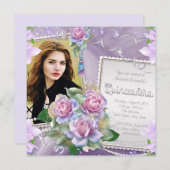 ラベンダーバラキンセアニェラ 招待状 (正面/裏面)