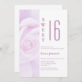 ラベンダーバラスウィート16バースデーパーティー 招待状 (正面/裏面)