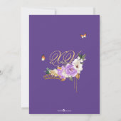 ラベンダーバラス王室のパープル金ゴールドティアラキンセアニェラ 招待状 (裏面)