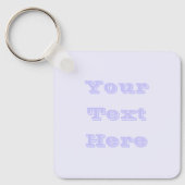 ラベンダーバラソフト淡い色のホワイトパステル無地のカラー キーホルダー (正面)