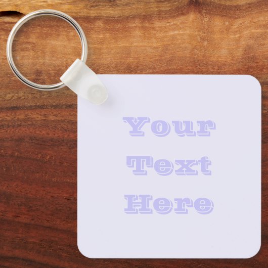 ラベンダーバラソフト淡い色のホワイトパステル無地のカラー キーホルダー (正面)