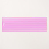 ラベンダーバラピンクホワイトストライプ名前をカスタムする ヨガマット (正面(横))