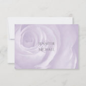 ラベンダーバラフローラシンプルエレガントなウェディングRSVP 出欠カード (裏面)