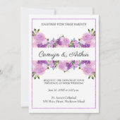 ラベンダーバラフローラ結婚式招待状 招待状 (正面)