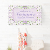 ラベンダーバラブライダルシャワーバナー 横断幕 (インサイチュ)