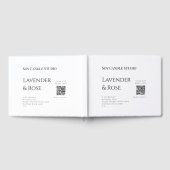 ラベンダーバラ大豆キャンドルビジネス追加q rコードテックス ゲストブック (全面)