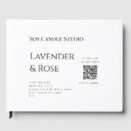 ラベンダーバラ大豆キャンドルビジネス追加q rコードテックス ゲストブック