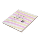 ラベンダーバラ大豆キャンドルビジネス追加q rコードテックス タイル (側面)