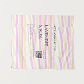 ラベンダーバラ大豆キャンドルビジネス追加q rコードテックス タペストリー (正面(横))