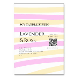 ラベンダーバラ大豆キャンドルビジネス追加q rコードテックス テーブルナンバー