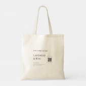 ラベンダーバラ大豆キャンドルビジネス追加q rコードテックス トートバッグ (裏面)