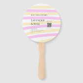 ラベンダーバラ大豆キャンドルビジネス追加q rコードテックス ハンドファン (裏面)