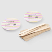 ラベンダーバラ大豆キャンドルビジネス追加q rコードテックス ハンドファン (組立なし)