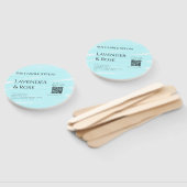 ラベンダーバラ大豆キャンドルビジネス追加q rコードテックス ハンドファン (組立なし)