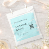 ラベンダーバラ大豆キャンドルビジネス追加q rコードテックス フェイバーバッグ (クリップ留めされた状態)