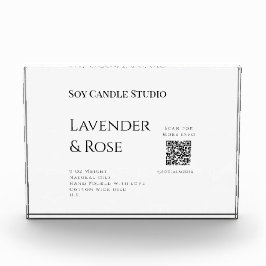ラベンダーバラ大豆キャンドルビジネス追加q rコードテックス フォトブロック