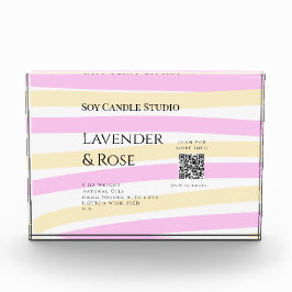 ラベンダーバラ大豆キャンドルビジネス追加q rコードテックス フォトブロック