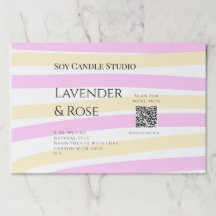 ラベンダーバラ大豆キャンドルビジネス追加q rコードテックス