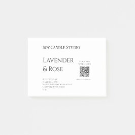 ラベンダーバラ大豆キャンドルビジネス追加q rコードテックス ポストイット