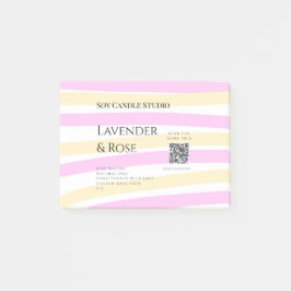 ラベンダーバラ大豆キャンドルビジネス追加q rコードテックス ポストイット